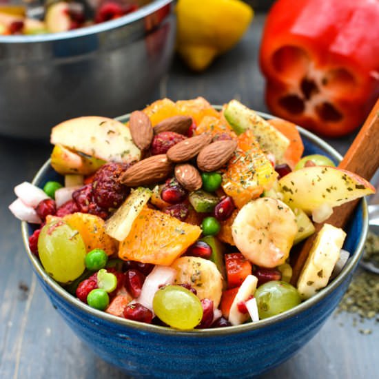 Fruits & Vegetables Fiesta Salad - Recipe photo by Anu@MyGingerGarlicKitchen