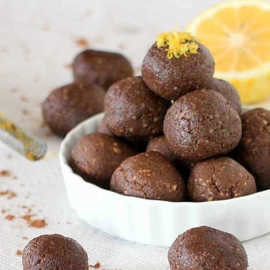 Cocoa Lemon Energy Bites - Recipe photo by thespicyrd