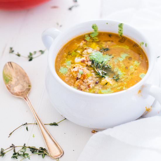 Roasted Cauliflower & Tomato Soup - Recipe photo by theblondechef