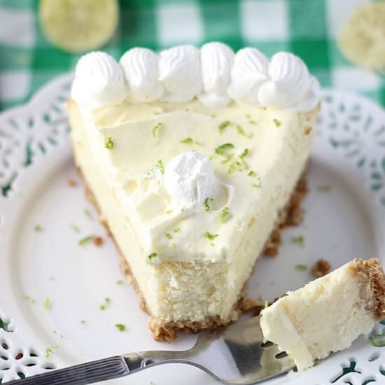Key Lime Cheesecake with Pretzel Crust - Recipe photo by thegoldlininggirl