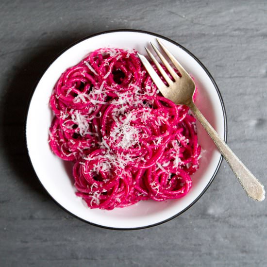 Roasted Beet Pesto - Recipe photo by littlemarketkitchen