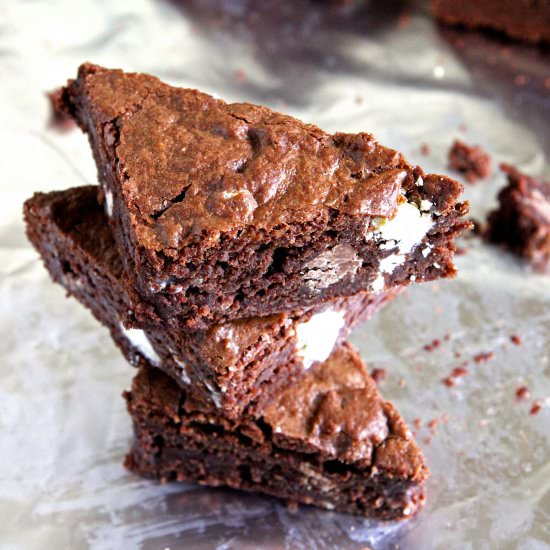 Toblerone Brownies – Gluten Free - Recipe photo by glutenfreealchemist