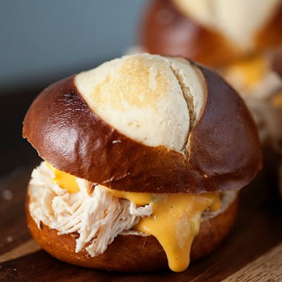 Beer Cheese Pretzel Sliders - Recipe photo by Karly
