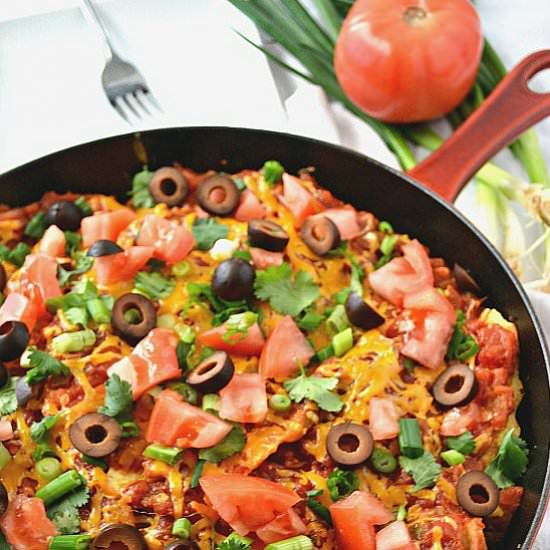 Mexican Pizza Skillet - Recipe photo by Simple Hacks Living