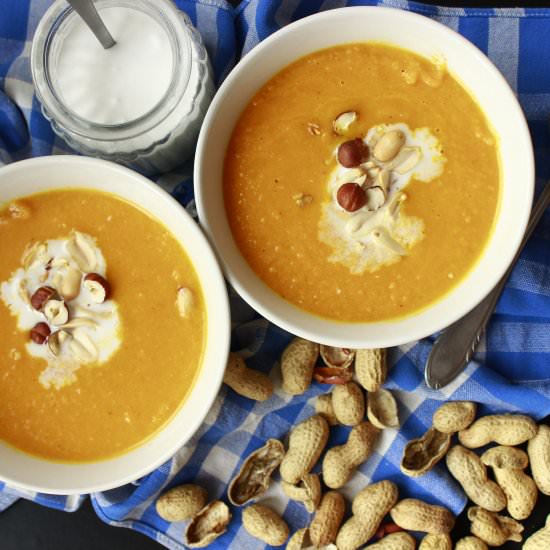 Carrot Soup with PB and Coconut Milk - Recipe photo by delicious.blog