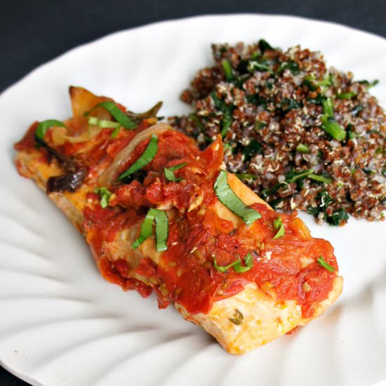 Mediterranean Salmon - Recipe photo by vintagezest