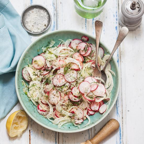 Fennel and radish salad - Recipe photo by drizzleanddip