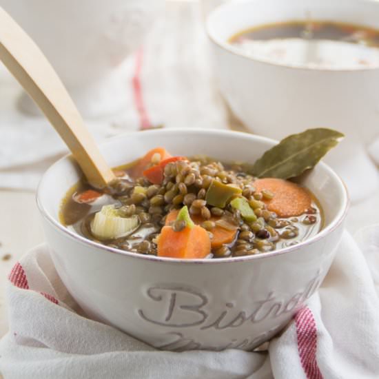 Lentil soup. - Recipe photo by Paz
