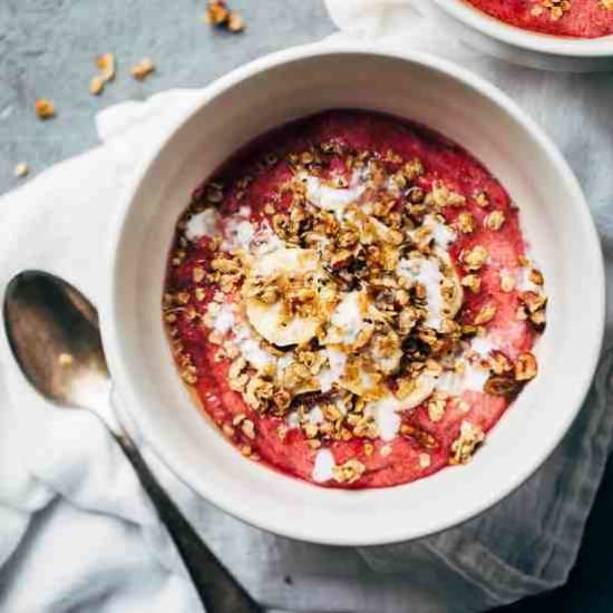 Inner Goddess Raspberry Breakfast - Recipe photo by pinchofyum