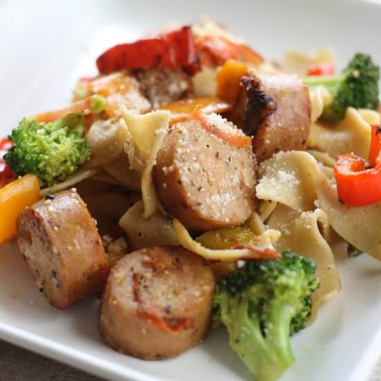 Chicken Sausage Pasta with Veggies - Recipe photo by sparkofcreativity