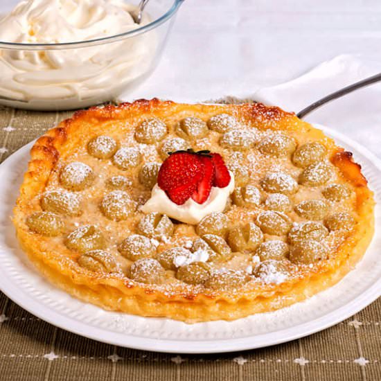 Green Grape Flaugnarde - Recipe photo by OrgasmicChef