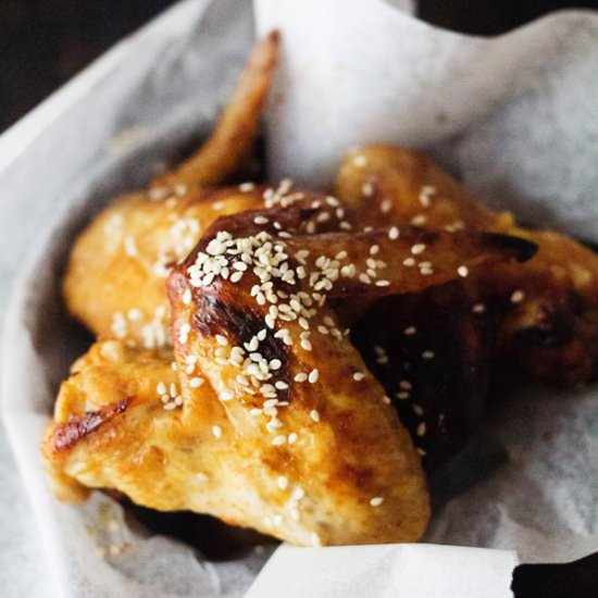 Sticky Sriracha Wings - Recipe photo by thepinkdumpling