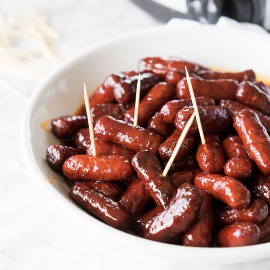 Raspberry Chipotle Lil Smokies - Recipe photo by IWashYouDry