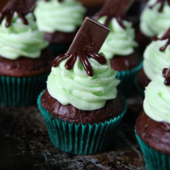 Andes Mint Cupcakes - Recipe photo by yourcupofcake