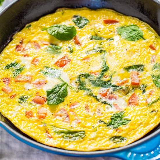 Easy Spinach and Tomato Frittata - Recipe photo by Averie