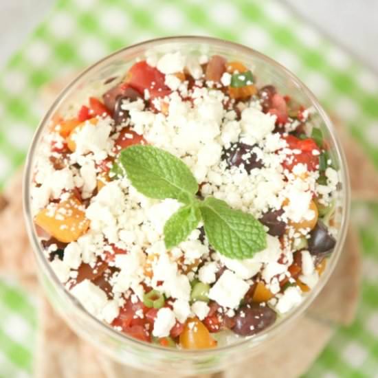 Greek Layered Hummus Dip - Recipe photo by Food Done Light