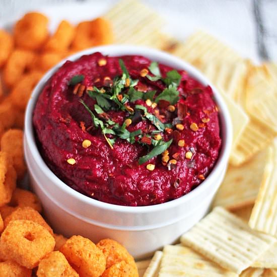 Beet & Bean Dip - Recipe photo by SavorySpin