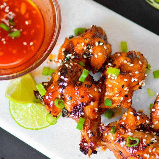 Honey Sriracha Chicken Wings - Recipe photo by ChefDeHome