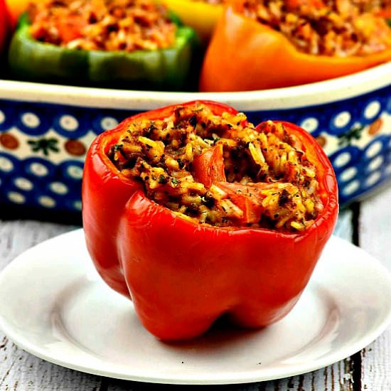 Italian Stuffed Bell Peppers - Recipe photo by culturedpalate