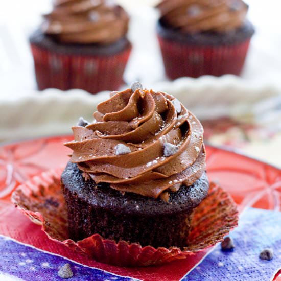 Double Chocolate Cupcakes - Recipe photo by a latte food