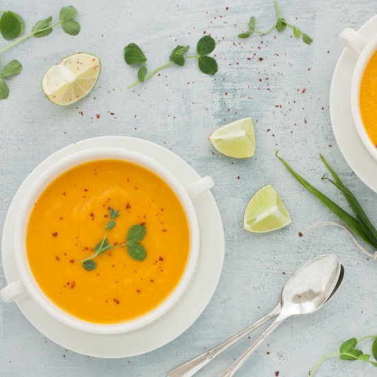 Fresh Ginger and Carrot Soup - Recipe photo by thegardenercook