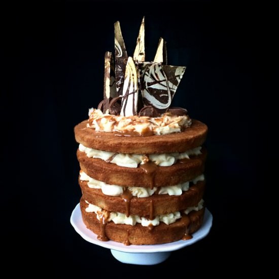 Brown Butter & Salted Caramel Cake - Recipe photo by BakedByH