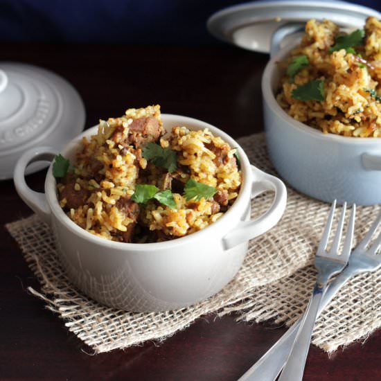 Lamb briyani - Recipe photo by tastesspicy