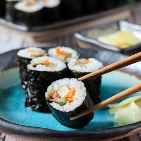 Tempeh & Wild Garlic Havarti Sushi - Recipe photo by stephinthyme