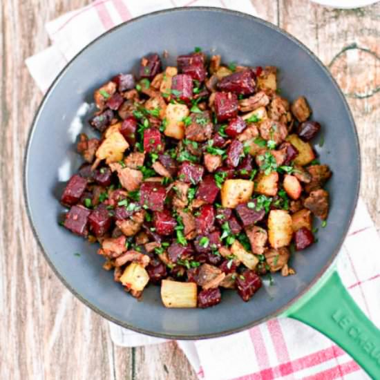 Paleo Red Flannel Hash - Recipe photo by tastyeverafter