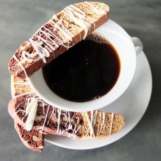 Gingerbread and Chocolate Biscotti - Recipe photo by bakinginblackandwhite