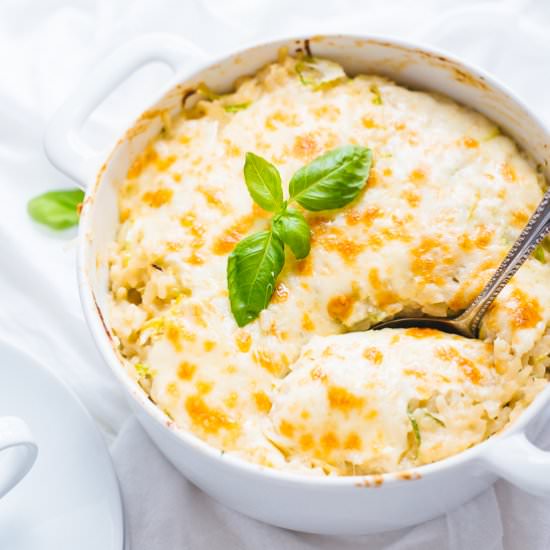 Cheesy Risotto Bake (One-Pot) - Recipe photo by theblondechef