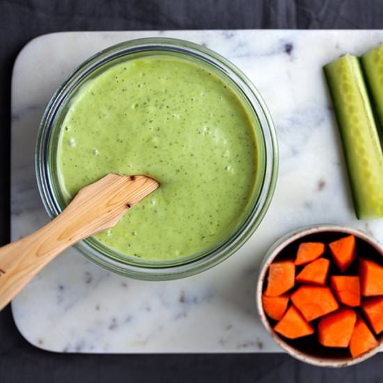 Green Goddess Dressing - Recipe photo by DIYfoodblog