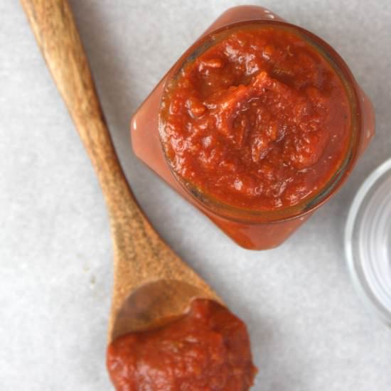 Peach Jalapeno Ketchup - Recipe photo by thegarlicdiaries