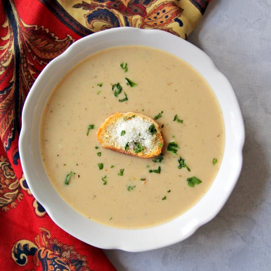 Cauliflower & Herbed Cheese Soup - Recipe photo by femmefraiche