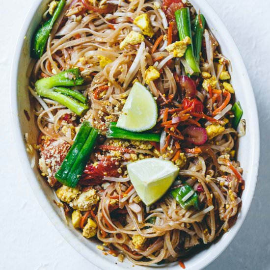 Pad Thai Jay with Yellow Tofu - Recipe photo by veganmiam