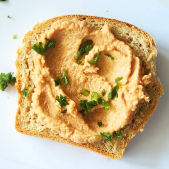 Vegetarian Sausage Hummus - Recipe photo by Creative Vegan Cooking