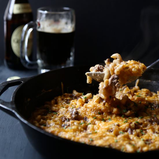 Guinness Beef Skillet Mac & Cheese - Recipe photo by griermountain
