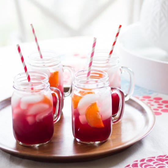 Pomegranate Orange Spritzers - Recipe photo by design improvised