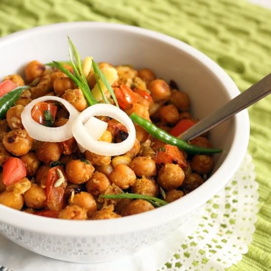 Burnt Chana Salad - Recipe photo by vegrecipeworld