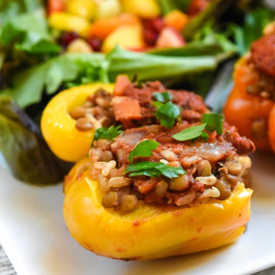 Italian Lentil Stuffed Peppers - Recipe photo by gardenfreshfoodie