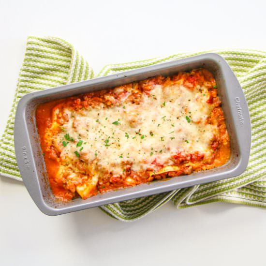 Lasagna for Two - Recipe photo by chef julie yoon