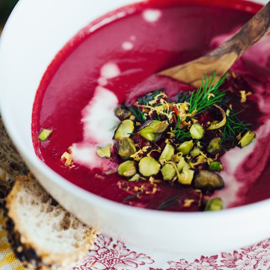 Beetroot, Parsnip & Coconut Soup - Recipe photo by grandmothers figs