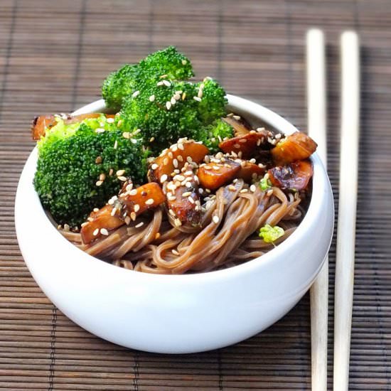 Broccoli & Champignon Soba Dish - Recipe photo by Smakolyki Alergika