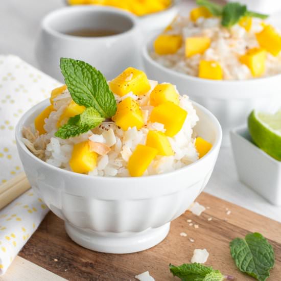 Coconut Sticky Rice with Mango - Recipe photo by beckysuebakes