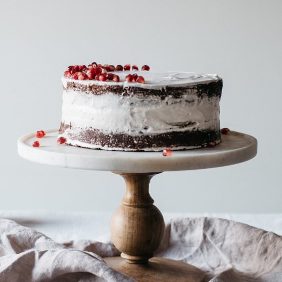 Chocolate Macadamia Mousse Cake - Recipe photo by dollyandoatmeal