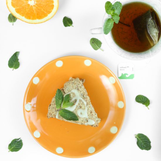 Vegan Orange Mint Scones - Recipe photo by micibakes