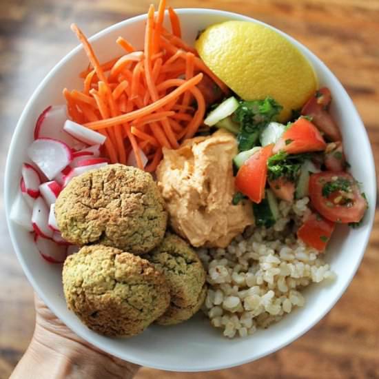 Baked Falafel Bowl - Recipe photo by cleaneatinggoddess