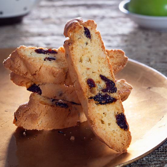 Almond & Dried Cherry Biscotti - Recipe photo by breadandbrushstrokes