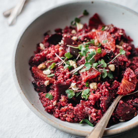 Beet Quinoa Salad - Recipe photo by dollyandoatmeal