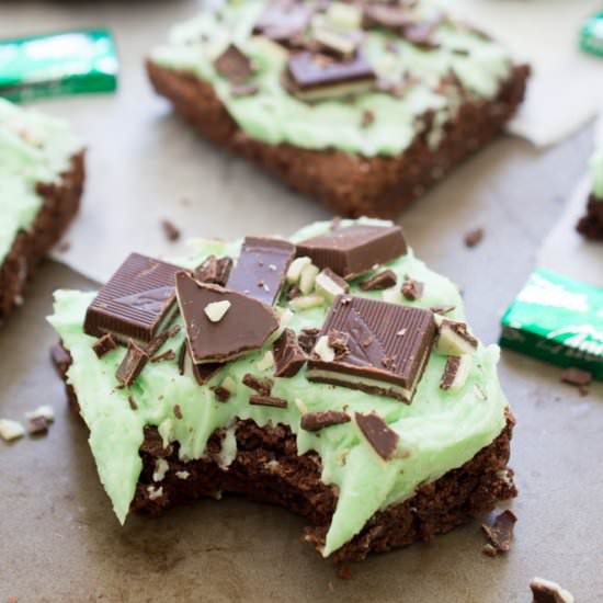 Chocolate Mint Andes Brownies - Recipe photo by ChefSavvy